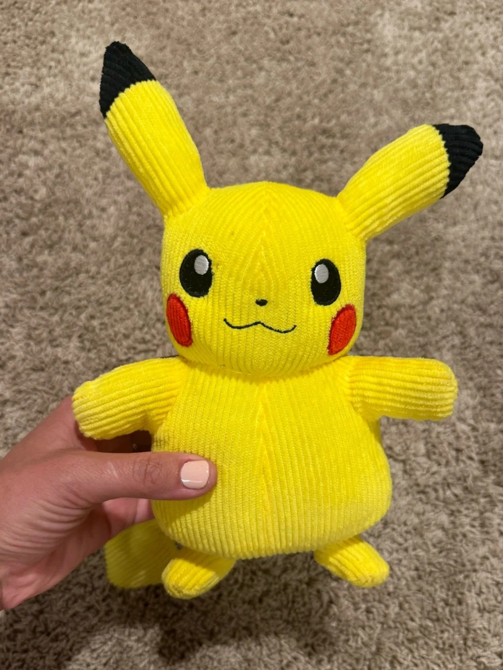 Pokémon Pikachu Corduroy Plush Stuffed Animal 2022